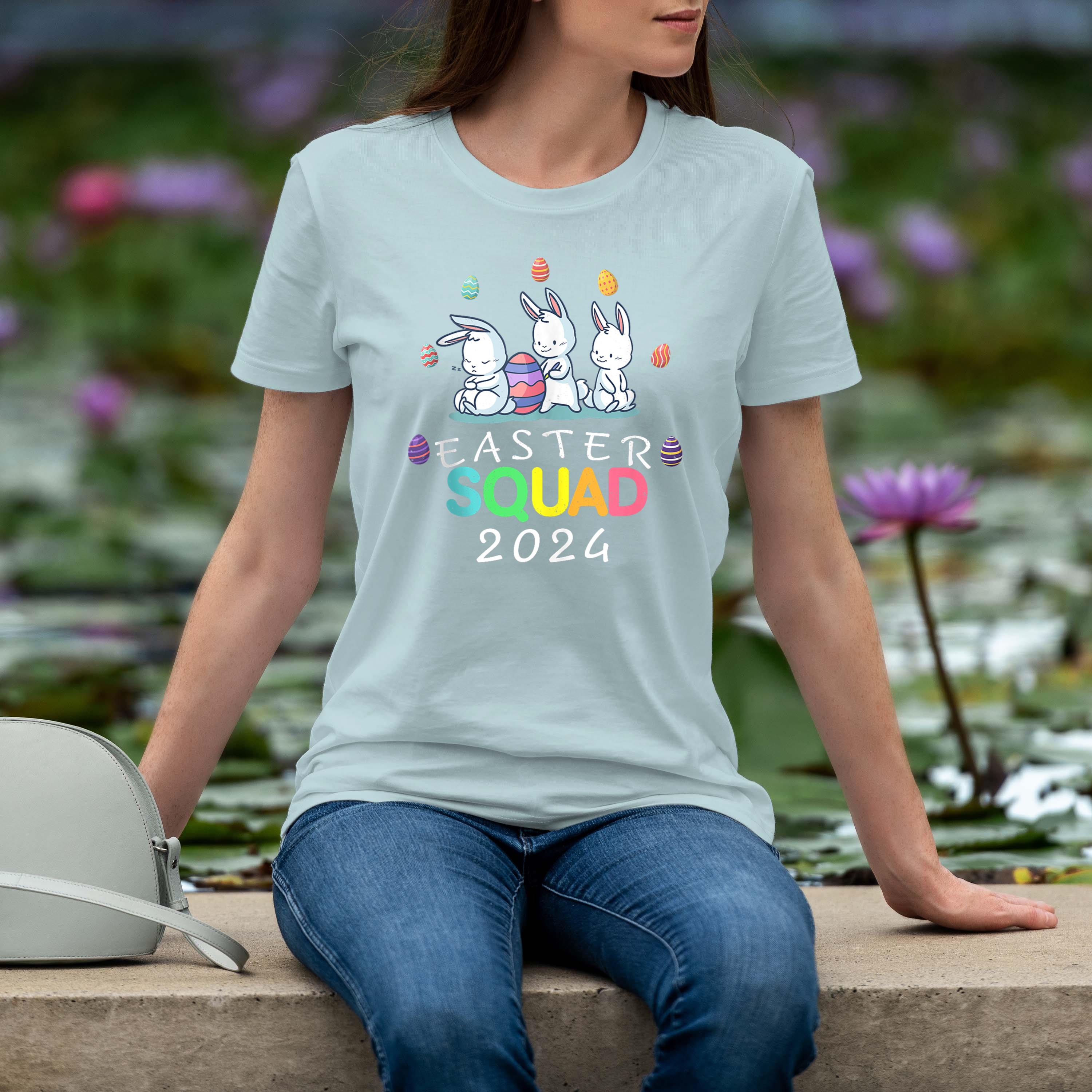 2024 Easter Squad Family Matching Bunny Egg Hunt Group Shirt 